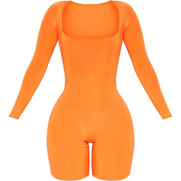 Orange Long Sleeve Romper/Jumpsuit - Picture 1 of 6